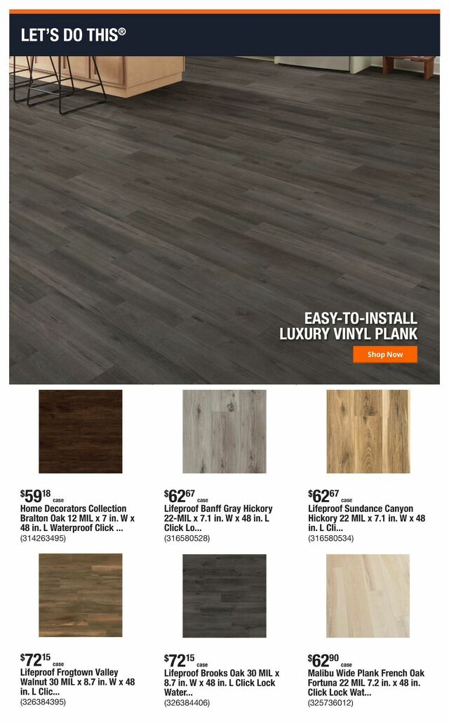 Catalogue Home Depot from 09/16/2024