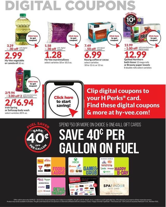 Catalogue HyVee from 10/16/2023