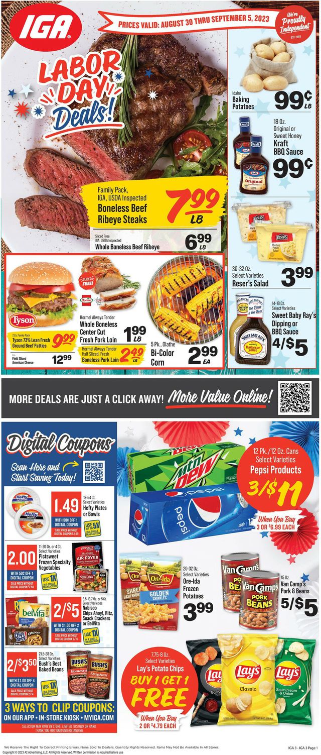 Catalogue IGA from 08/30/2023