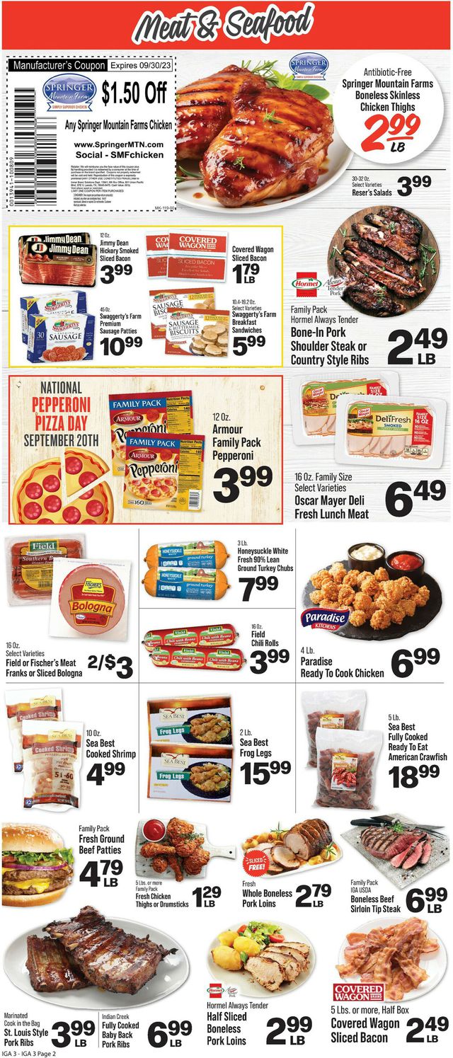 Catalogue IGA from 09/20/2023