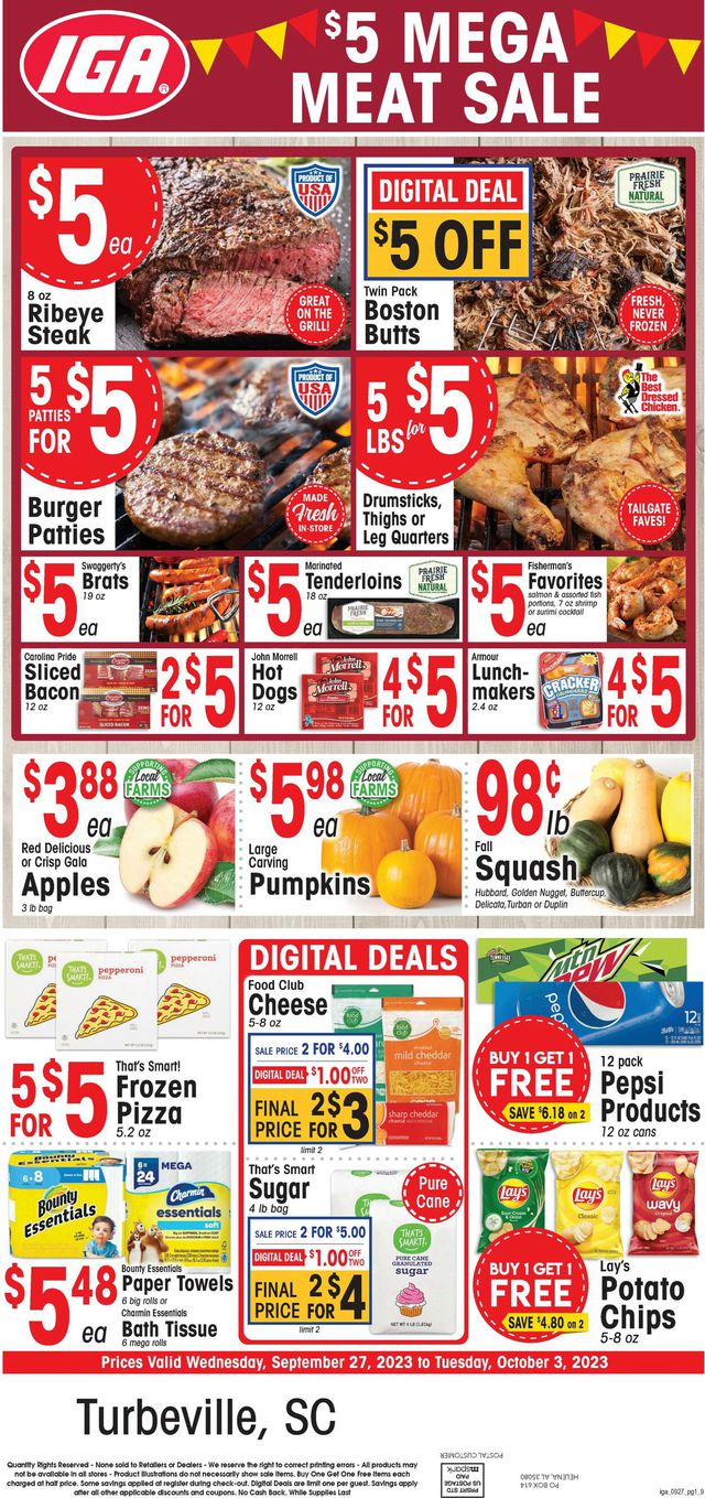 Catalogue IGA from 09/27/2023