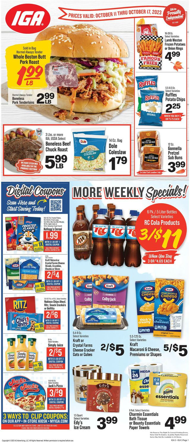 Catalogue IGA from 10/11/2023