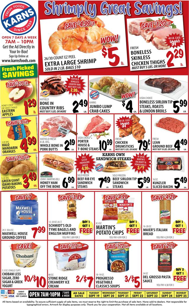 Catalogue Karns Quality Foods from 09/19/2023