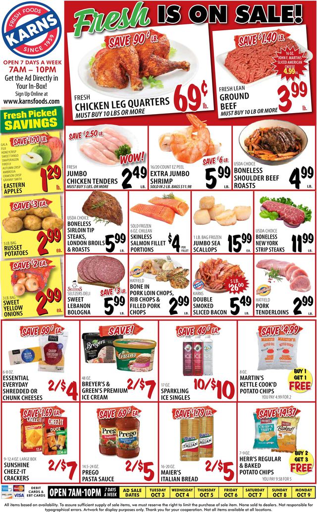 Catalogue Karns Quality Foods from 10/03/2023