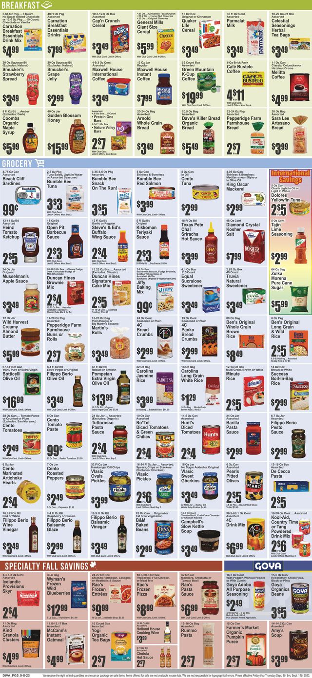 Catalogue Key Food from 09/08/2023