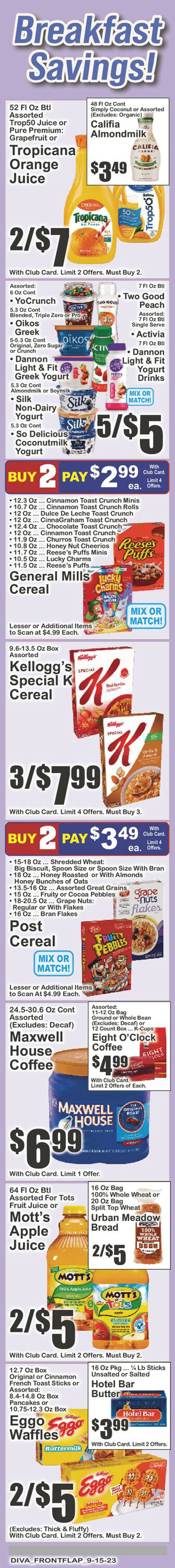 Catalogue Key Food from 09/15/2023