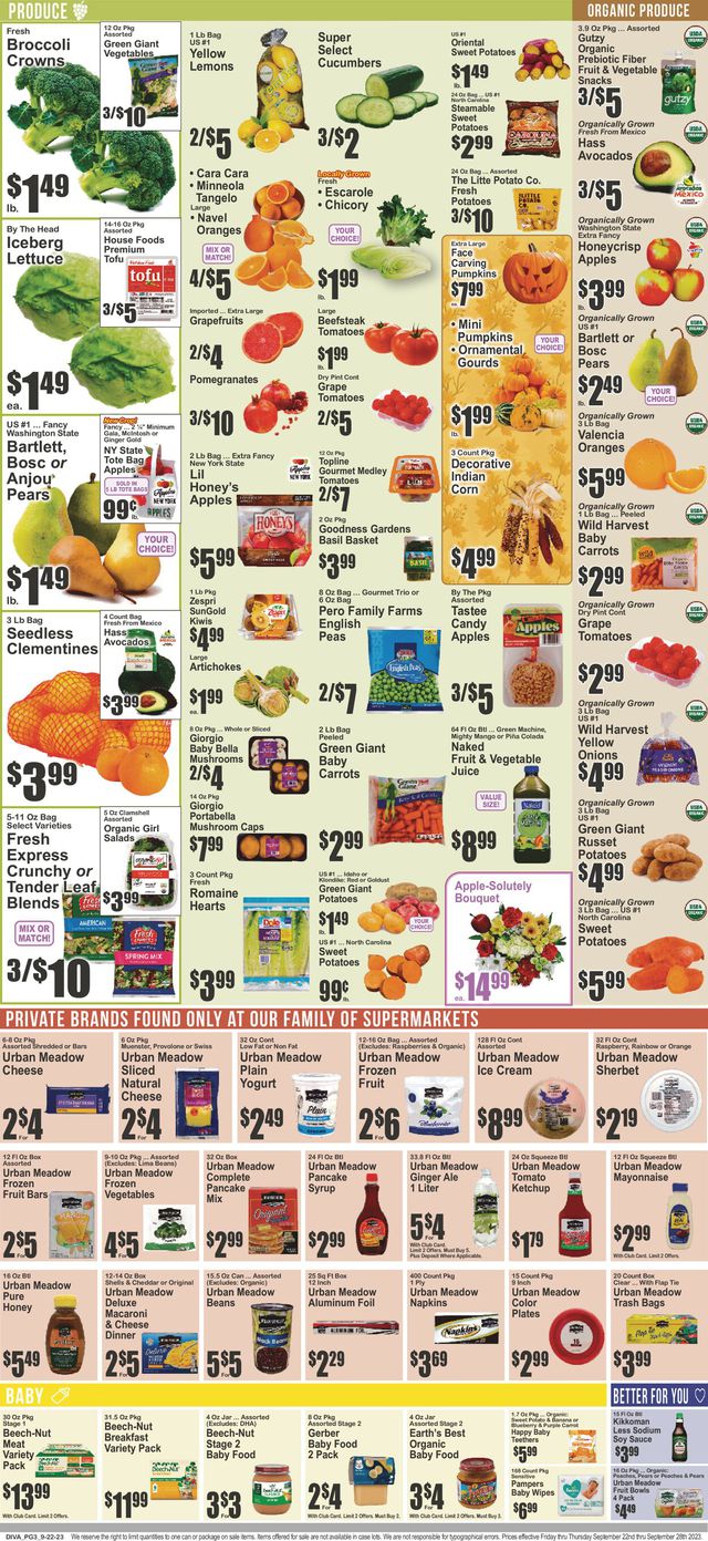 Catalogue Key Food from 09/22/2023