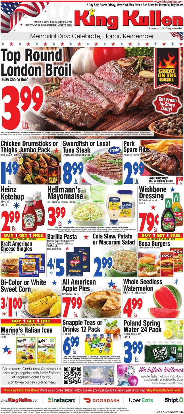 Catalogue King Kullen from 05/22/2025