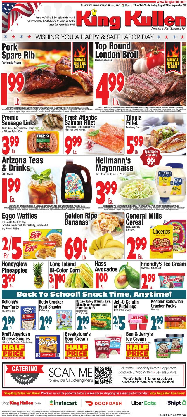 Catalogue King Kullen from 08/28/2025