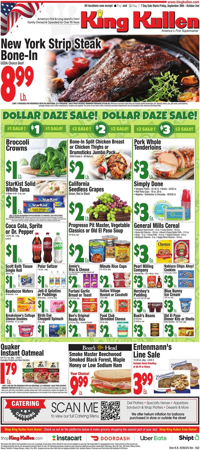 Catalogue King Kullen from 09/25/2025