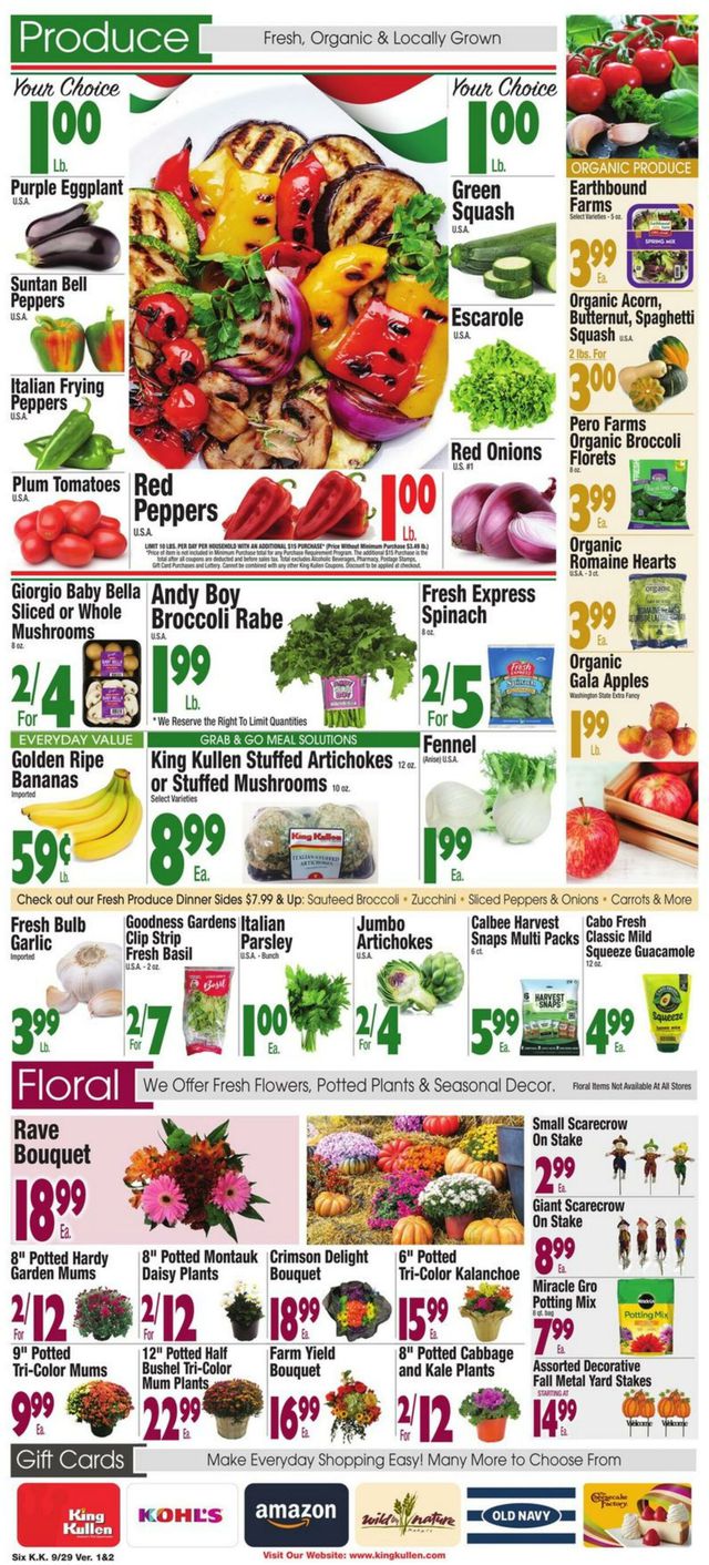 Catalogue King Kullen from 09/29/2023
