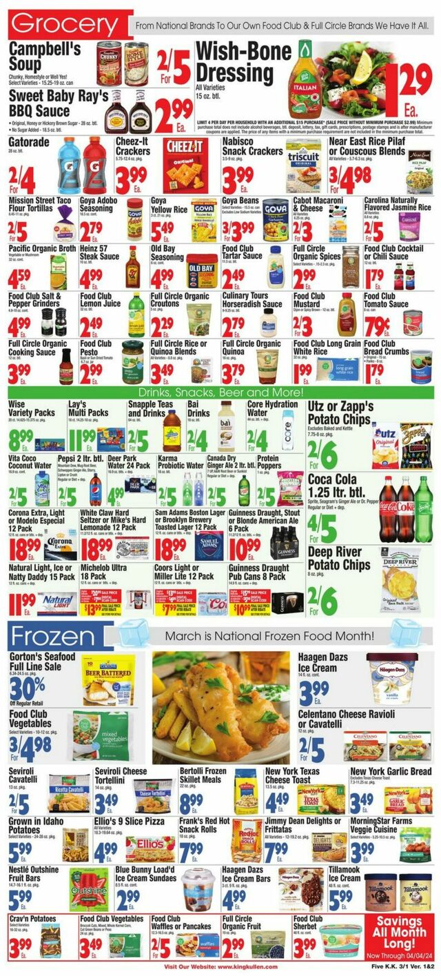 Catalogue King Kullen from 03/01/2024