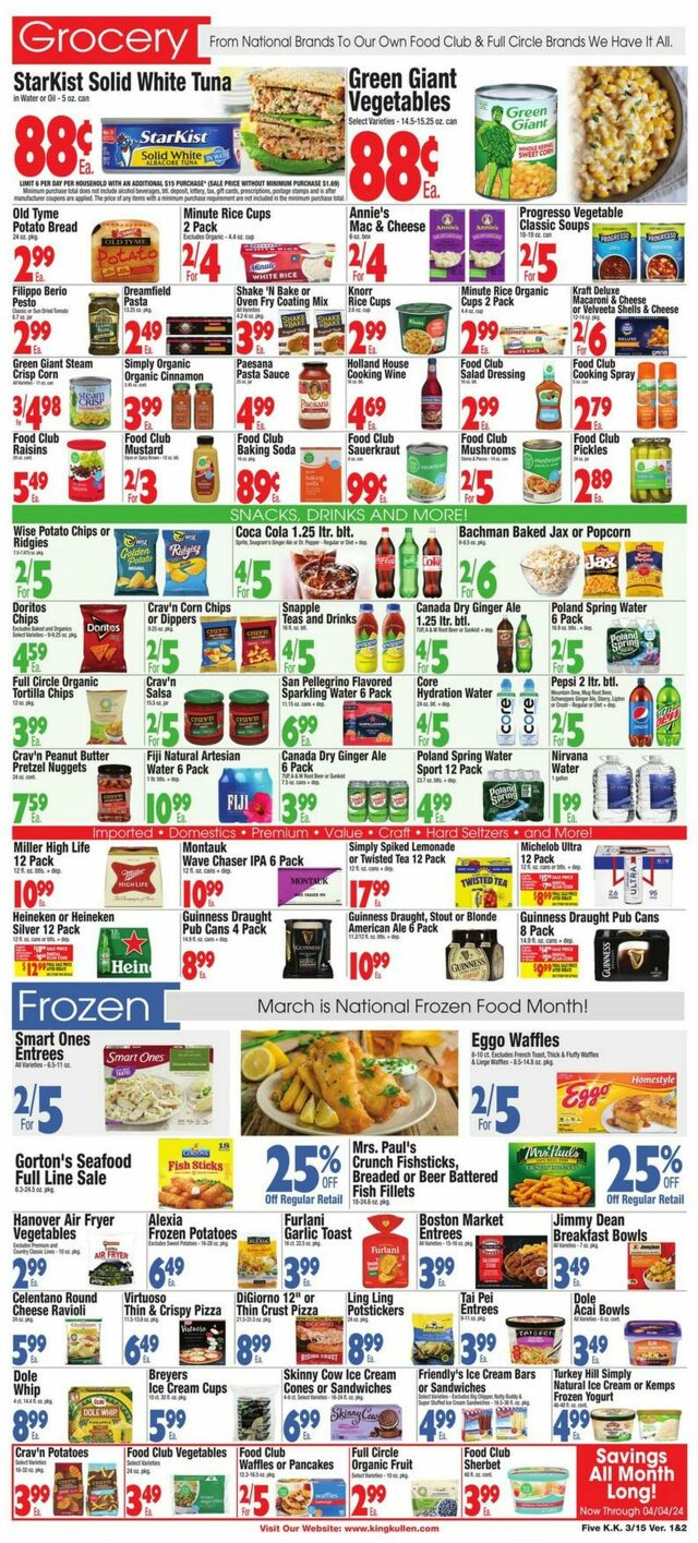 Catalogue King Kullen from 03/15/2024