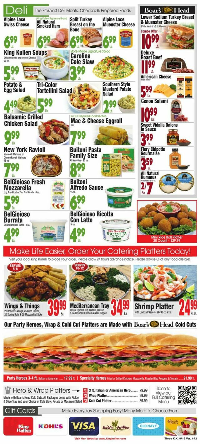 Catalogue King Kullen from 08/16/2024