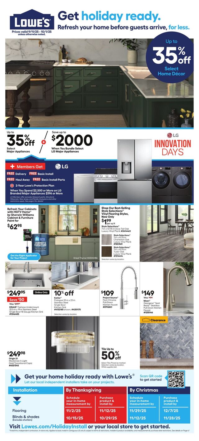 Catalogue Lowe's from 09/11/2025