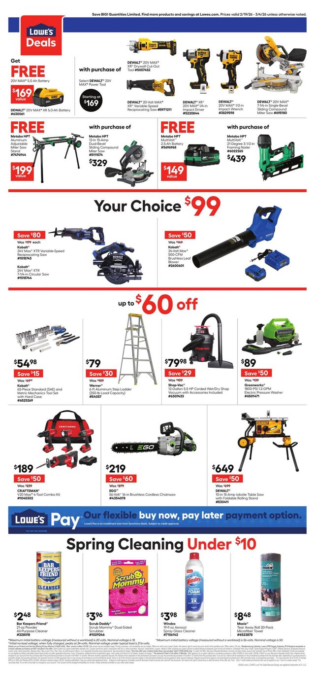 Catalogue Lowe's from 02/19/2026