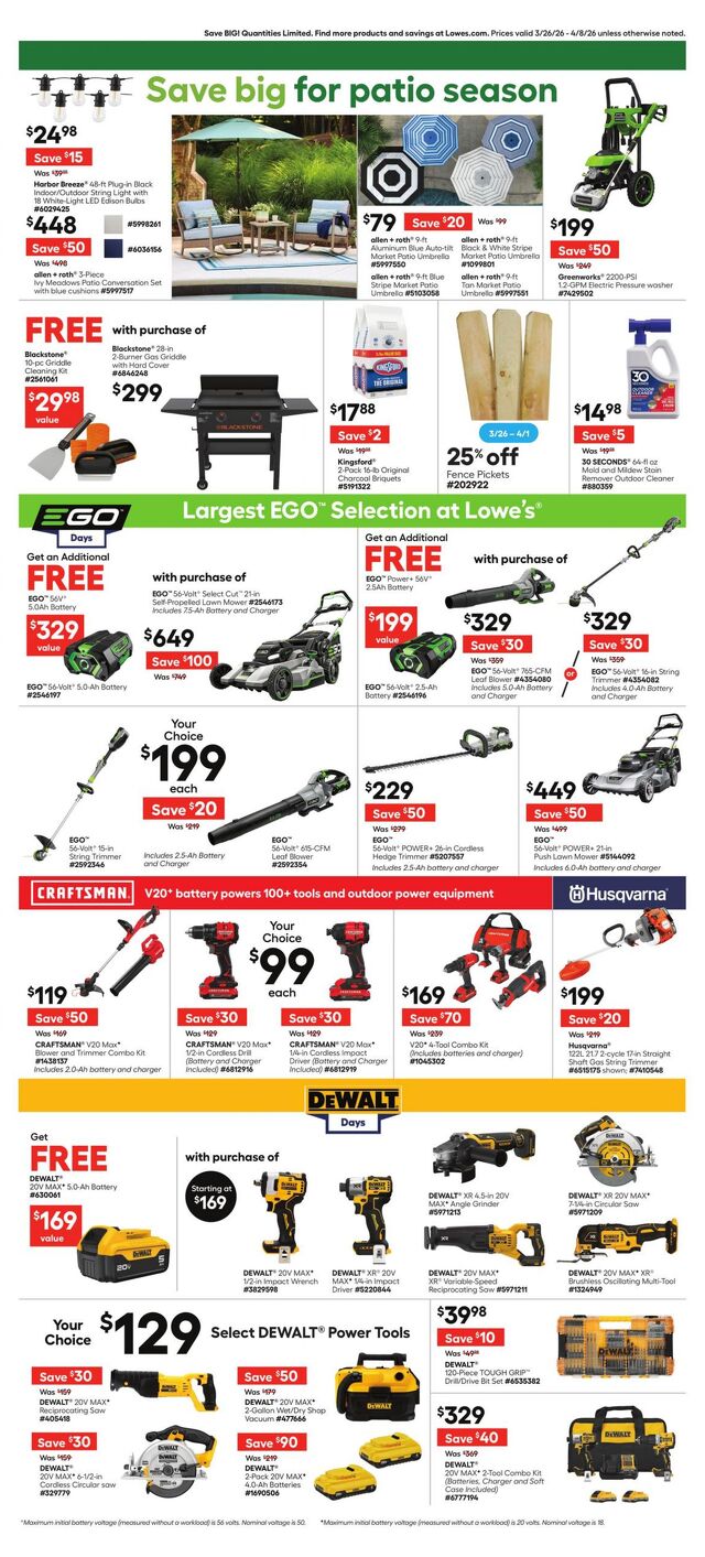 Catalogue Lowe's from 03/26/2026