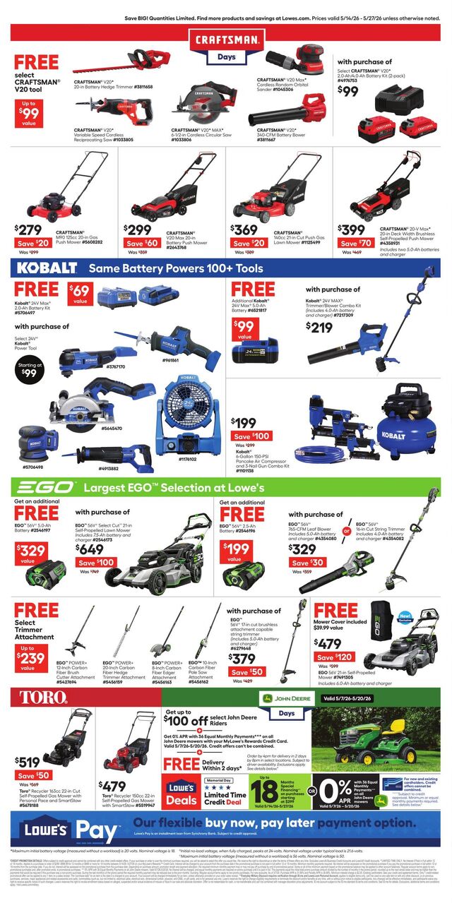 Catalogue Lowe's from 05/14/2026