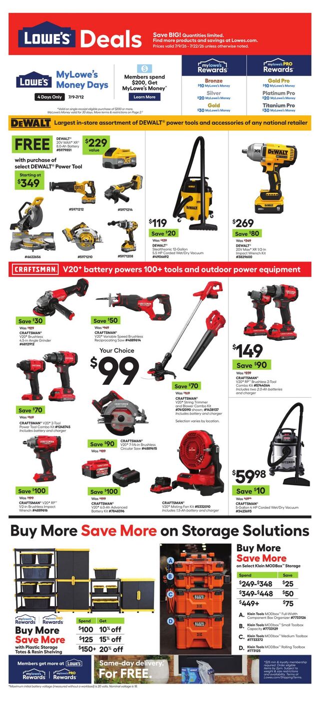 Catalogue Lowe's from 07/09/2026