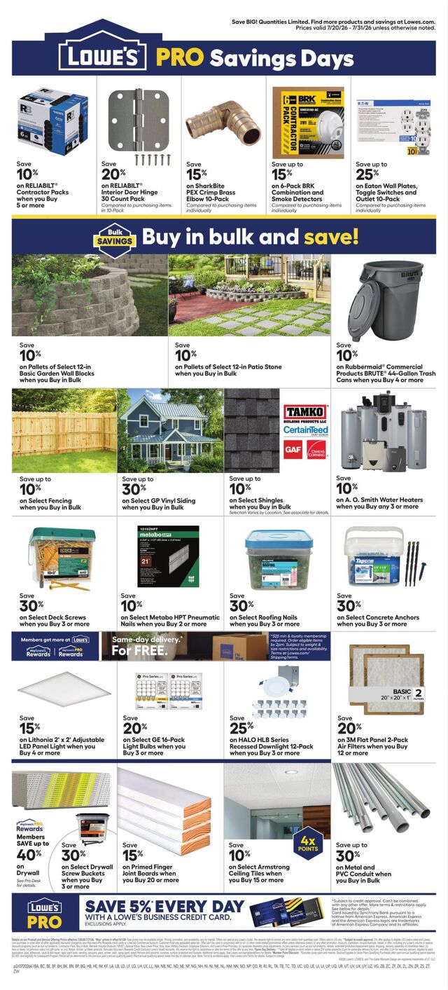 Catalogue Lowe's from 07/20/2026