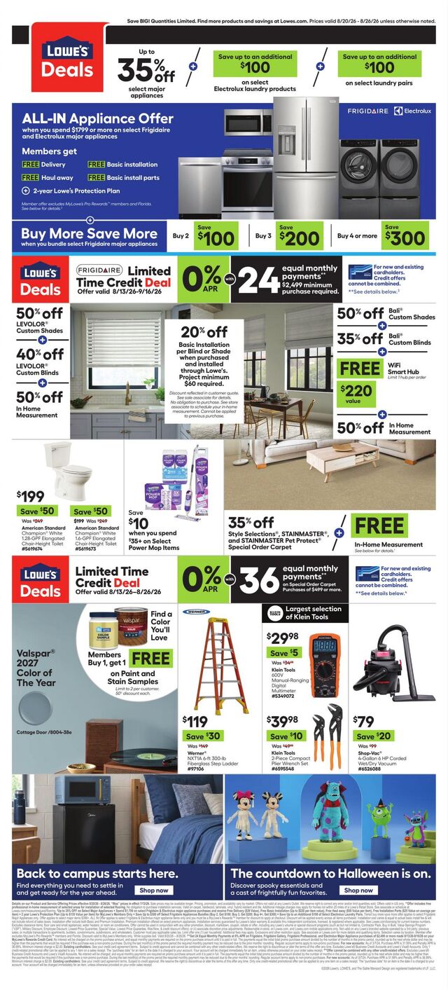 Catalogue Lowe's from 08/20/2026