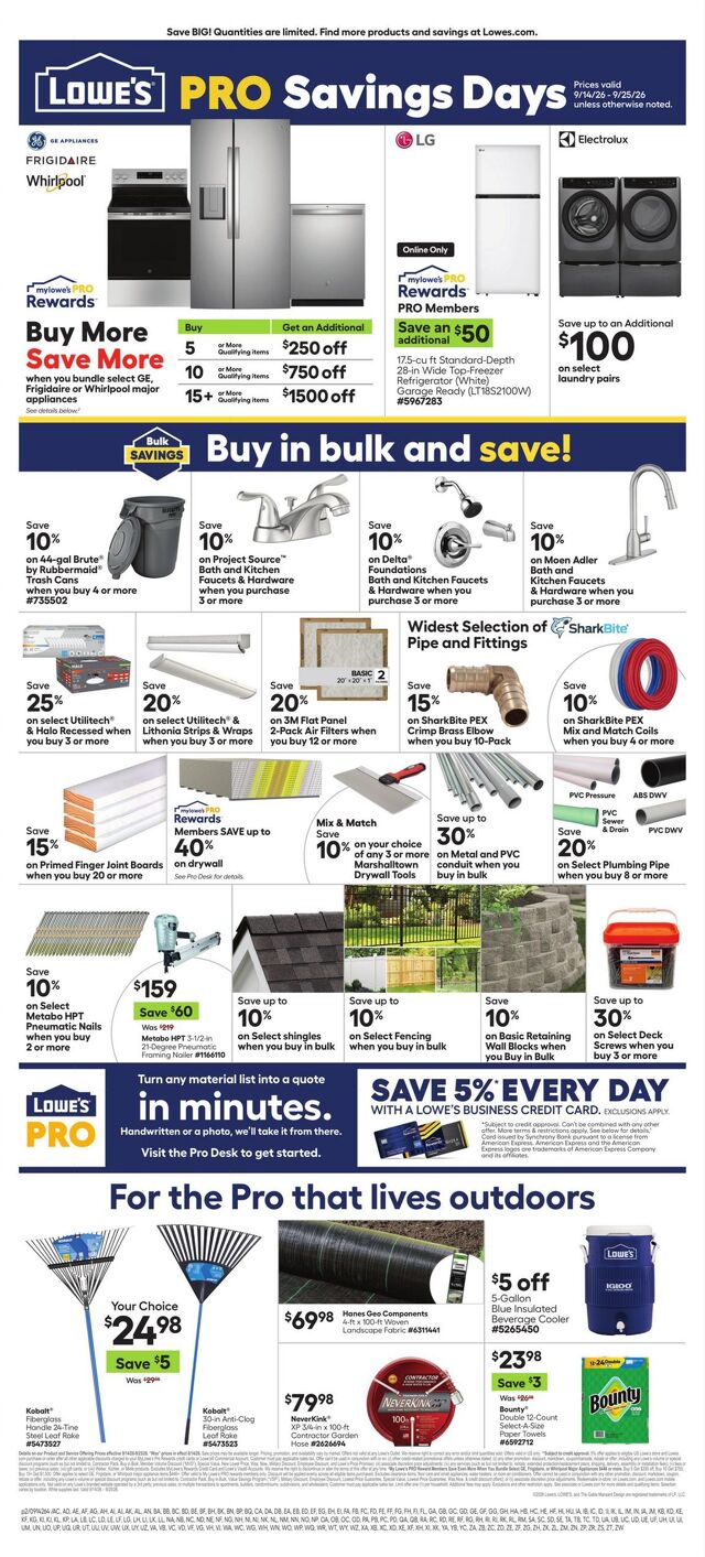 Catalogue Lowe's from 09/14/2026