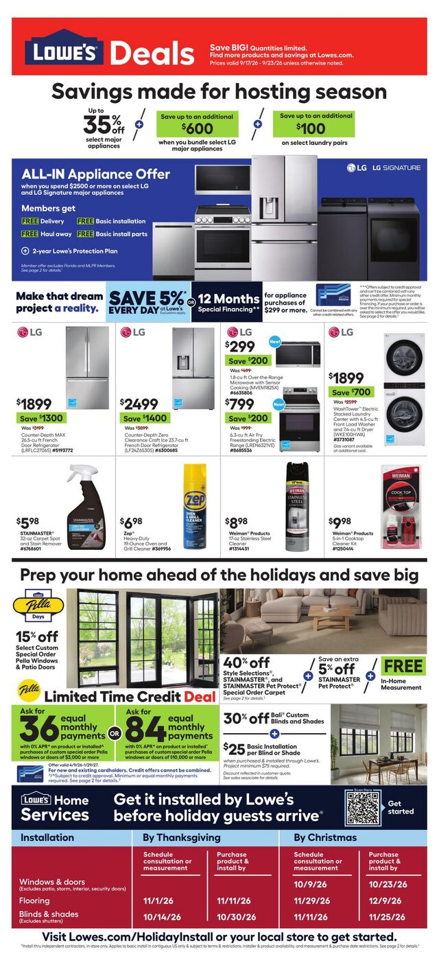 Catalogue Lowe's from 09/17/2026