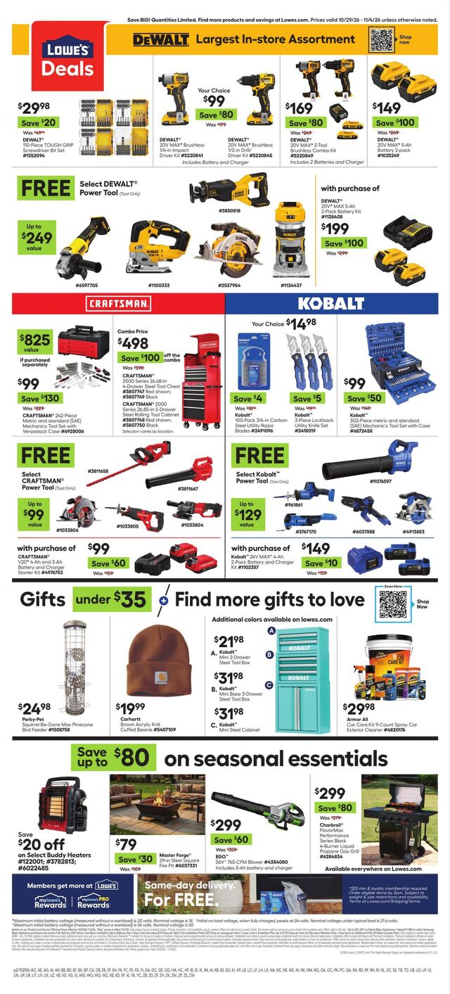 Catalogue Lowe's from 10/29/2026