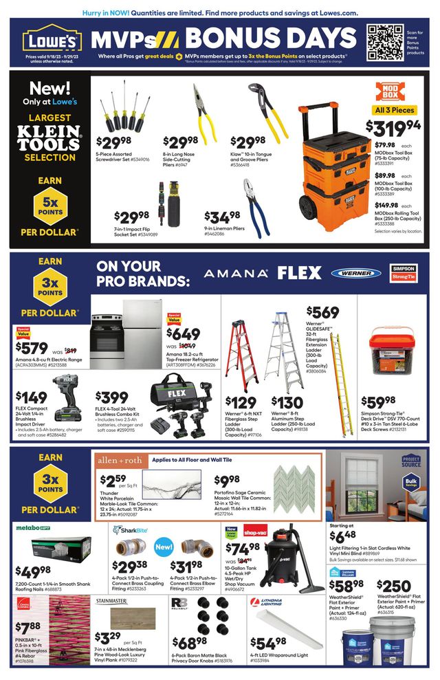 Catalogue Lowe's from 09/18/2023