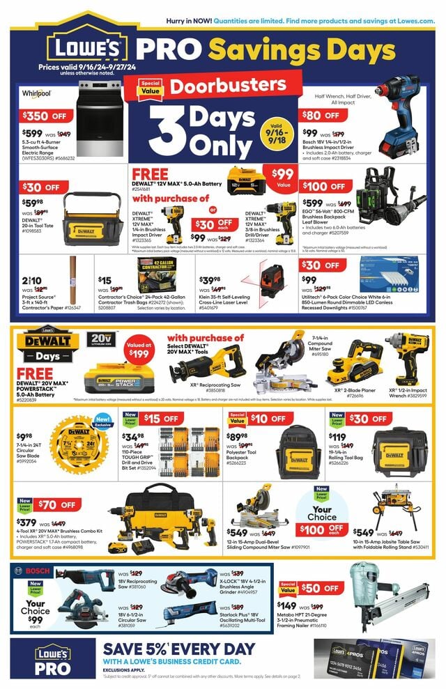 Catalogue Lowe's from 09/16/2024