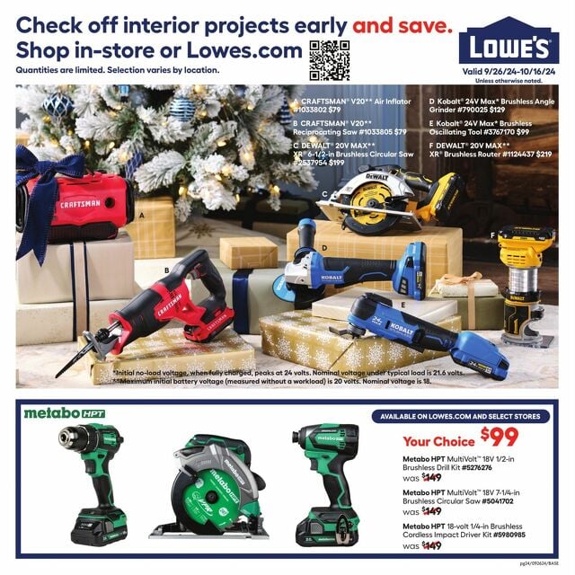 Catalogue Lowe's from 09/26/2024