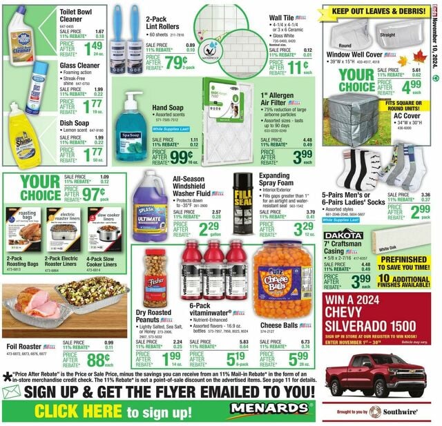 Catalogue Menards from 10/30/2024