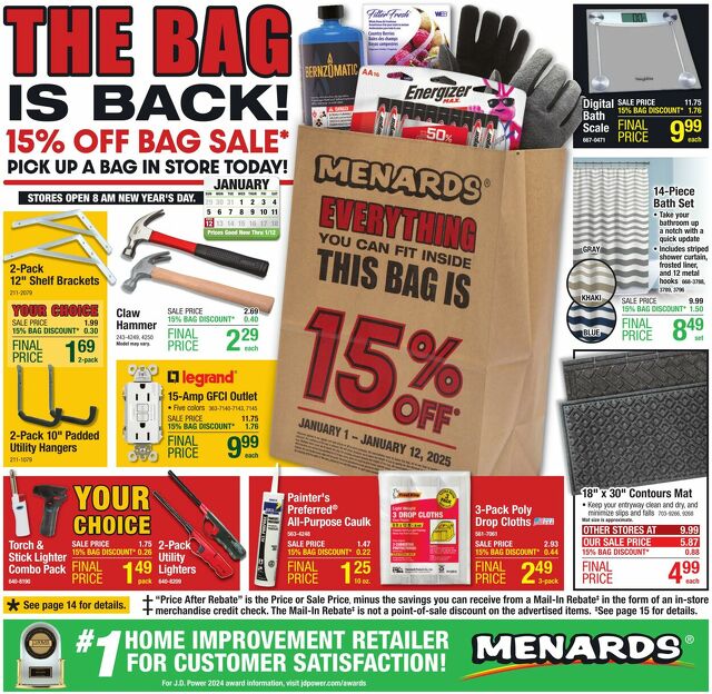 Catalogue Menards from 01/01/2025