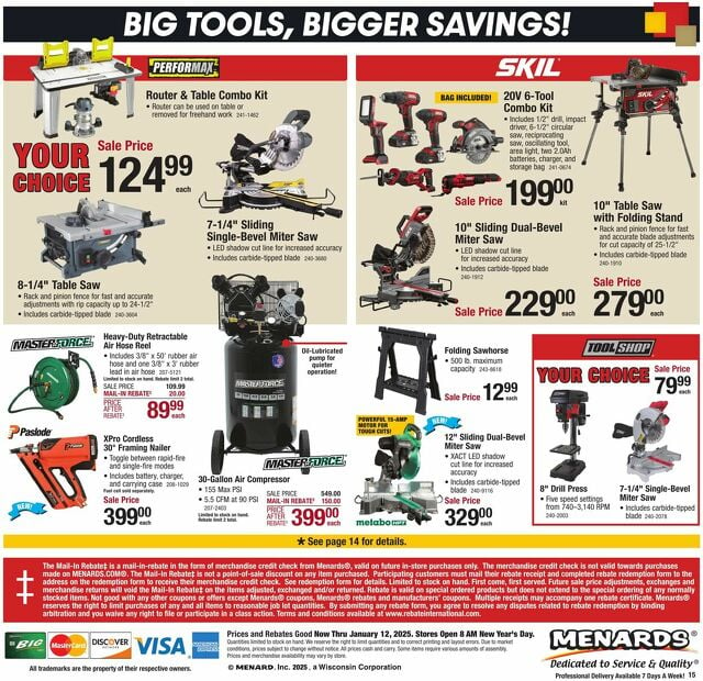 Catalogue Menards from 01/01/2025