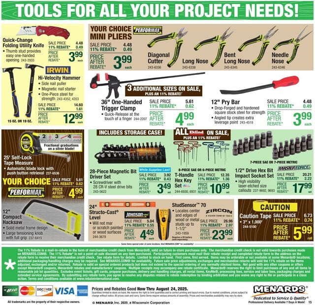Catalogue Menards from 08/13/2025