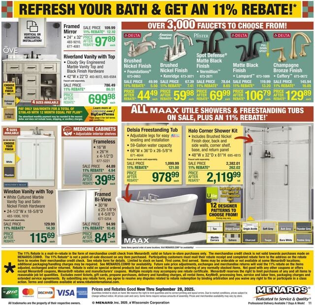 Catalogue Menards from 09/17/2025