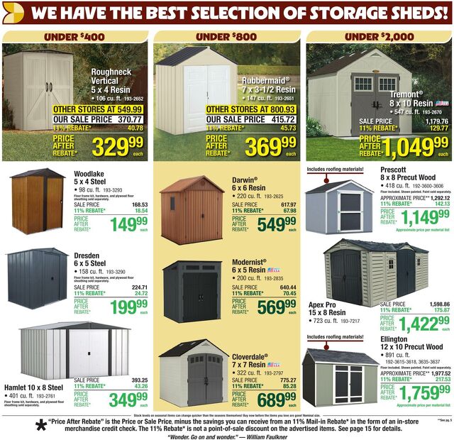 Catalogue Menards from 10/15/2025
