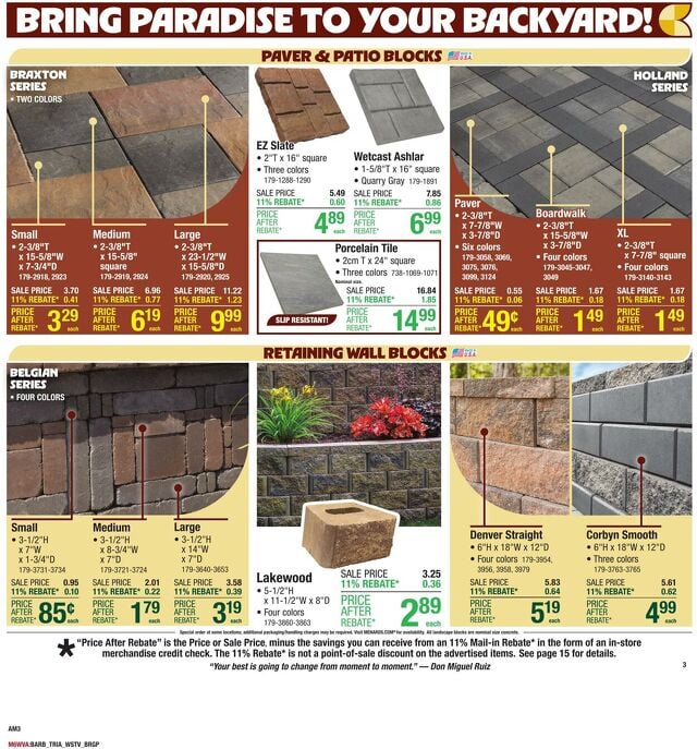 Catalogue Menards from 10/15/2025