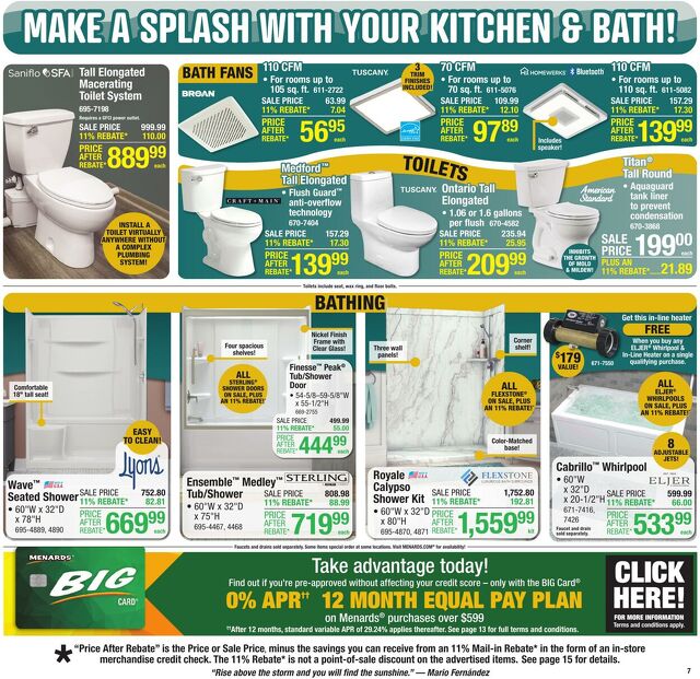 Catalogue Menards from 10/15/2025
