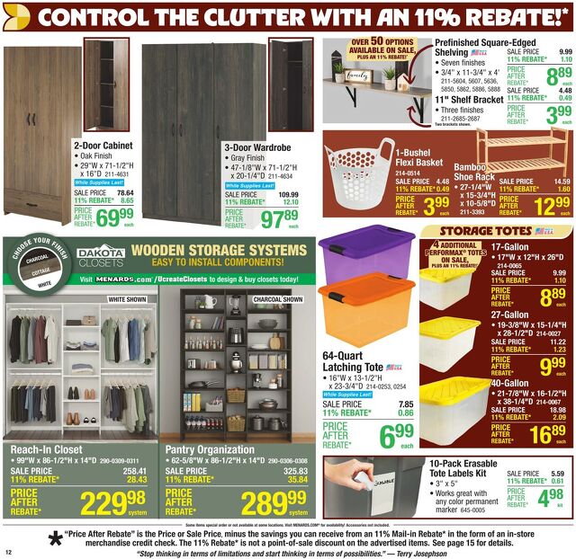 Catalogue Menards from 10/15/2025