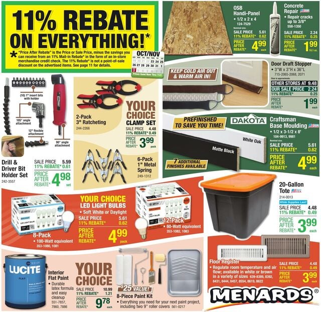 Catalogue Menards from 10/22/2025
