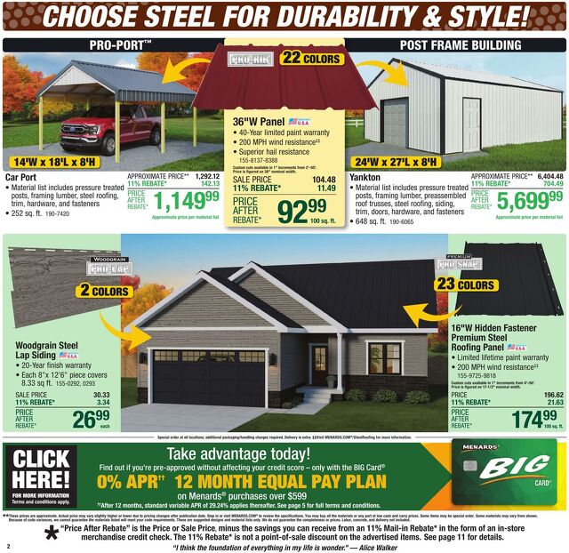 Catalogue Menards from 10/29/2025