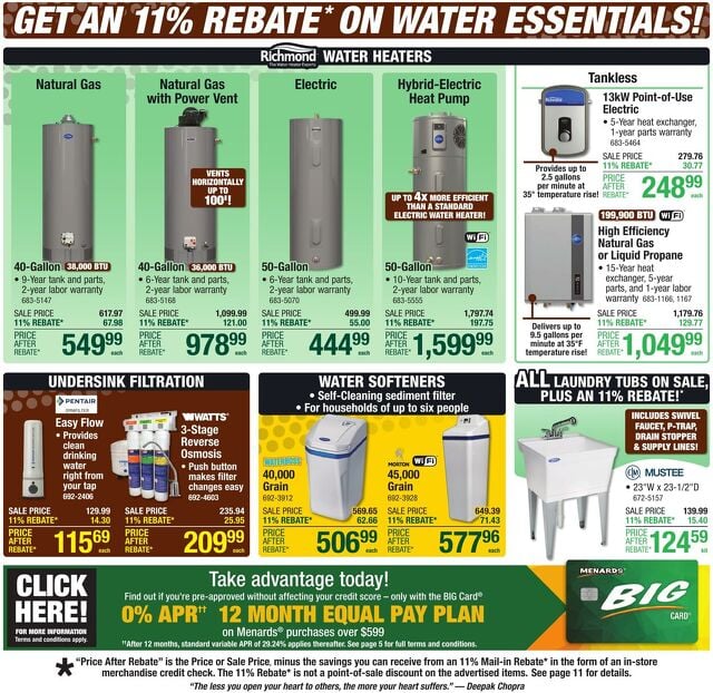 Catalogue Menards from 10/29/2025