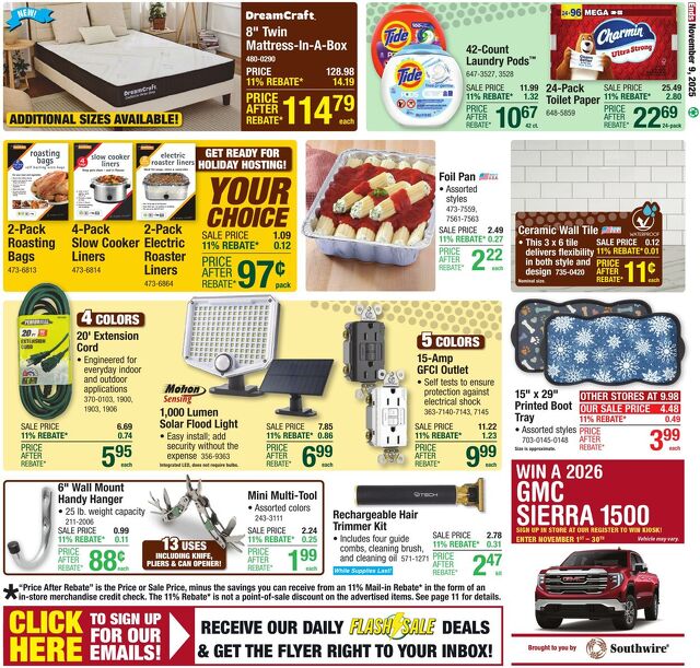 Catalogue Menards from 10/29/2025