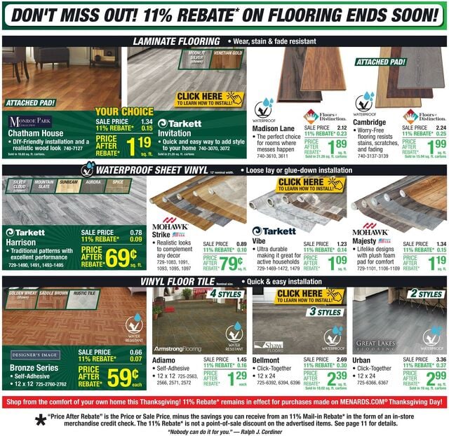 Catalogue Menards from 11/19/2025