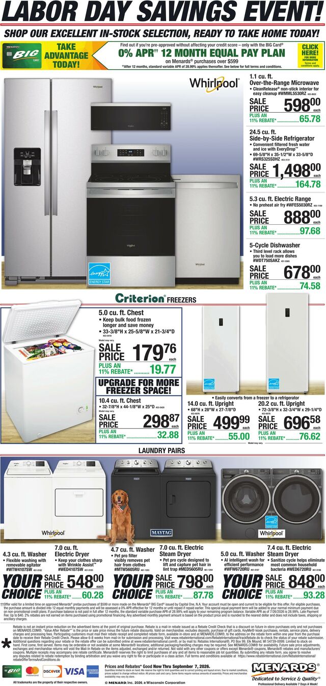 Catalogue Menards from 08/26/2026
