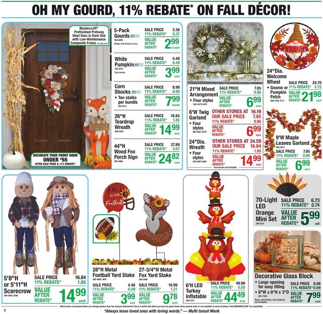 Catalogue Menards from 09/09/2026
