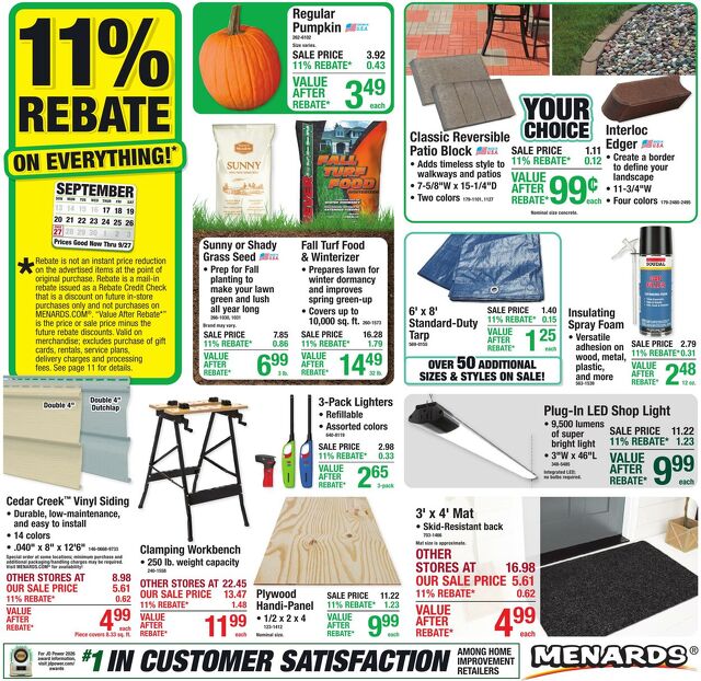 Catalogue Menards from 09/16/2026