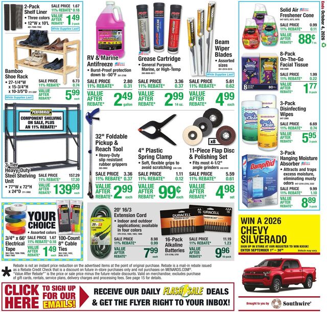 Catalogue Menards from 09/23/2026