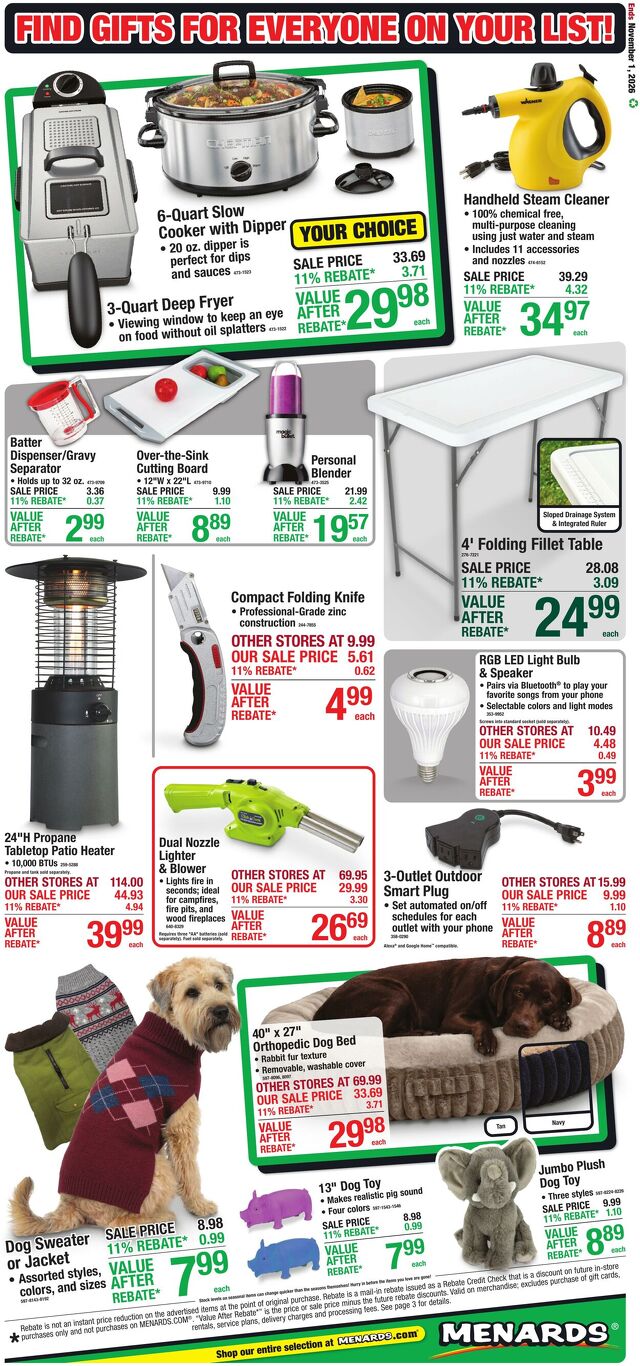 Catalogue Menards from 10/21/2026